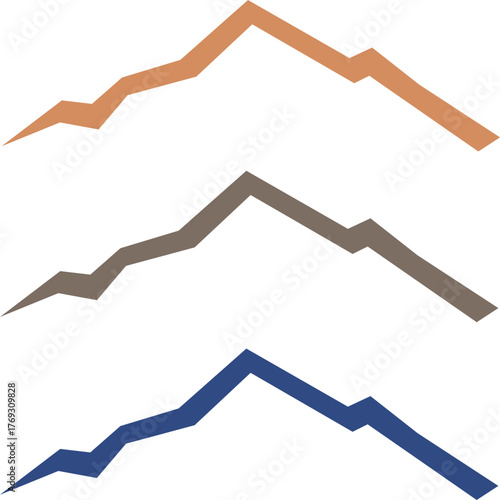 HILLS SIGN SYMBOL LOGO VECTOR ISOLATED ON WHITE