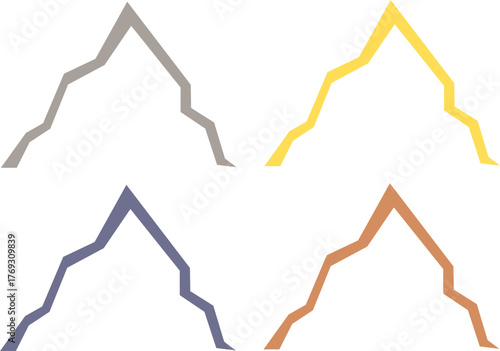 HILLS SIGN SYMBOL LOGO VECTOR ISOLATED ON WHITE