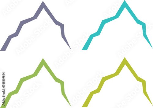 HILLS SIGN SYMBOL LOGO VECTOR ISOLATED ON WHITE