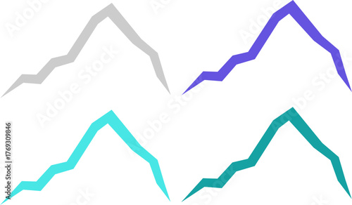 HILLS SIGN SYMBOL LOGO VECTOR ISOLATED ON WHITE