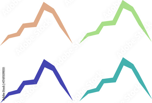 HILLS SIGN SYMBOL LOGO VECTOR ISOLATED ON WHITE