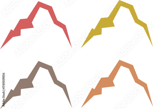 HILLS SIGN SYMBOL LOGO VECTOR ISOLATED ON WHITE