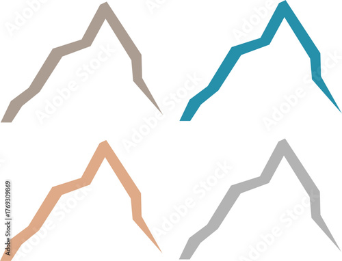 HILLS SIGN SYMBOL LOGO VECTOR ISOLATED ON WHITE