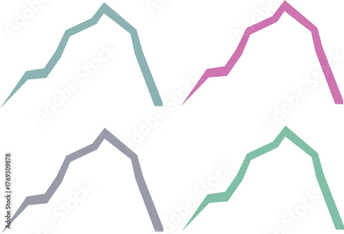 HILLS SIGN SYMBOL LOGO VECTOR ISOLATED ON WHITE