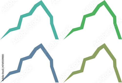 HILLS SIGN SYMBOL LOGO VECTOR ISOLATED ON WHITE