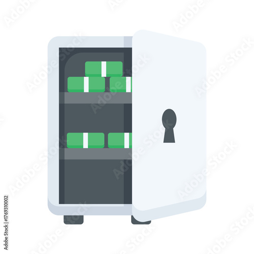 Download this amazing flat style icon of safe locker