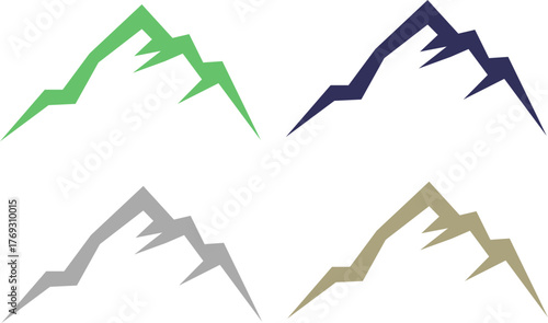 HILLS SIGN SYMBOL LOGO VECTOR ISOLATED ON WHITE