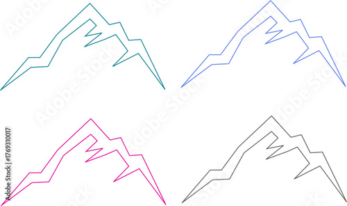 HILLS SIGN SYMBOL LOGO VECTOR ISOLATED ON WHITE