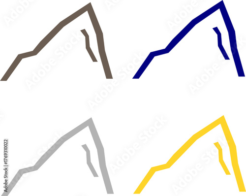 HILLS SIGN SYMBOL LOGO VECTOR ISOLATED ON WHITE