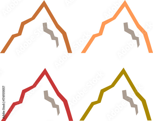 HILLS SIGN SYMBOL LOGO VECTOR ISOLATED ON WHITE