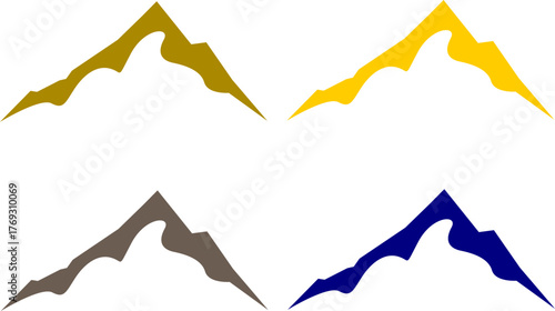 HILLS SIGN SYMBOL LOGO VECTOR ISOLATED ON WHITE