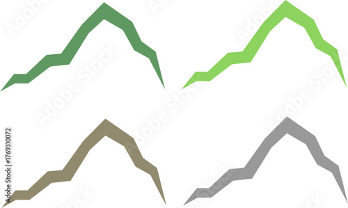 HILLS SIGN SYMBOL LOGO VECTOR ISOLATED ON WHITE