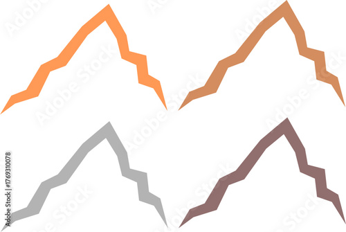 HILLS SIGN SYMBOL LOGO VECTOR ISOLATED ON WHITE