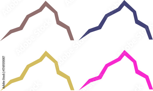 HILLS SIGN SYMBOL LOGO VECTOR ISOLATED ON WHITE