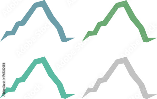 HILLS SIGN SYMBOL LOGO VECTOR ISOLATED ON WHITE