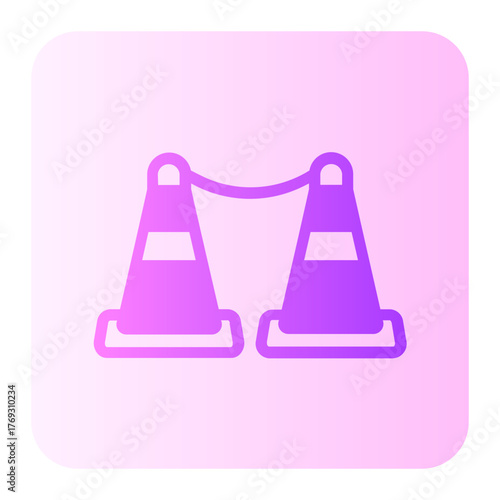 traffic cone gradient icon