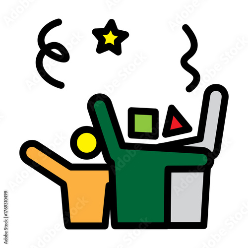 Celebrate Differences Vector Filled Icon Design