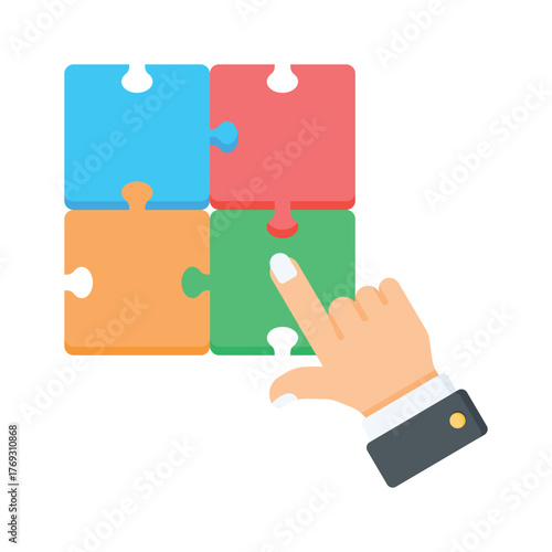 Puzzle pieces fitting together, symbolizing teamwork and collaboration