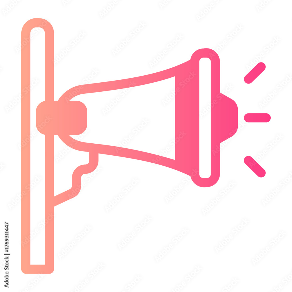 Obraz premium loudspeaker gradient icon