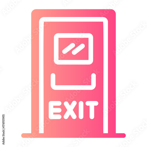 exit door gradient icon