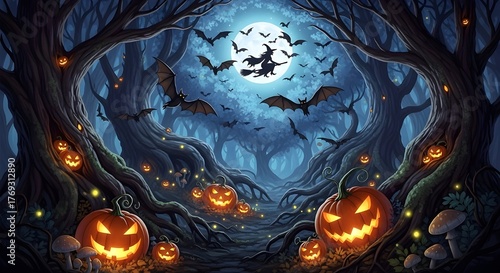 Haunted Halloween Night in the Enchanted Forest