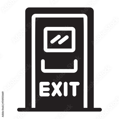exit door glyph icon