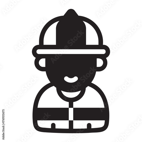 firefighter glyph icon