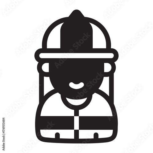 firefighter glyph icon
