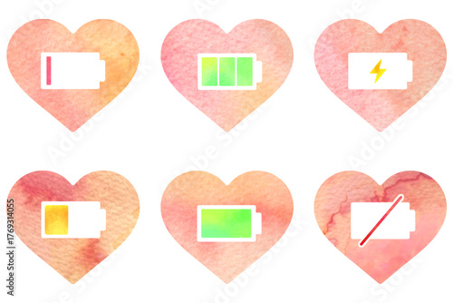 心の充電アイコン – Heart Recharge Icons