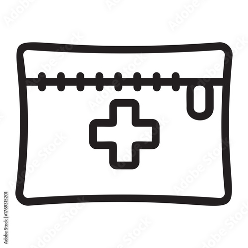 first aid kit line icon