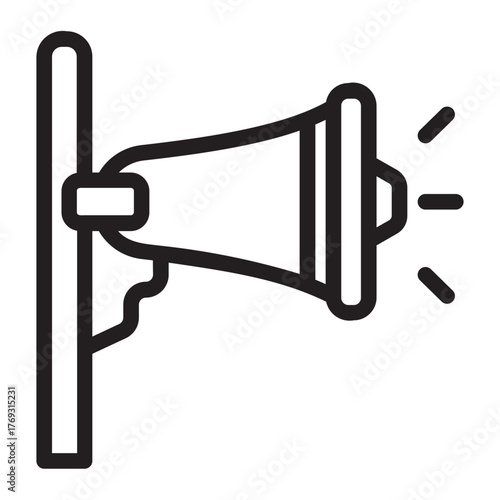 loudspeaker line icon