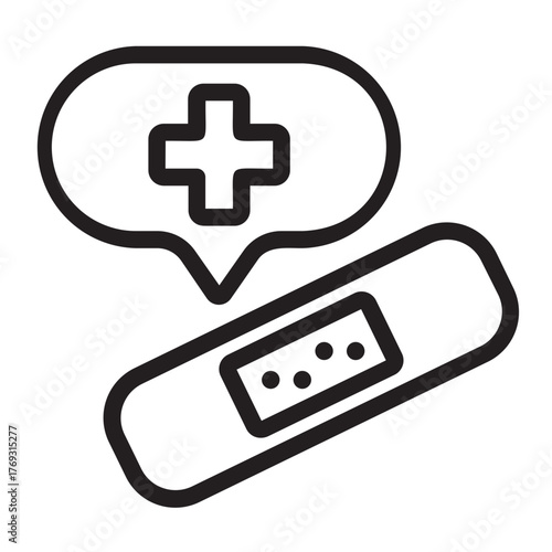 plaster line icon