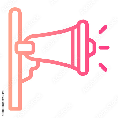 loudspeaker gradient icon