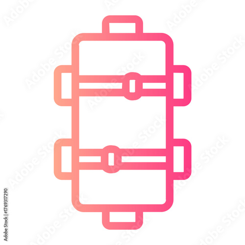 medical stretcher gradient icon