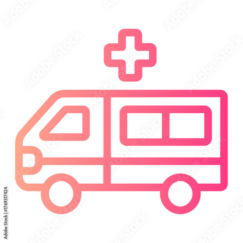 ambulance gradient icon