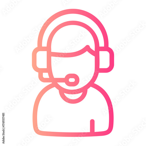 customer service gradient icon