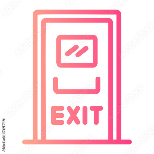 exit door gradient icon