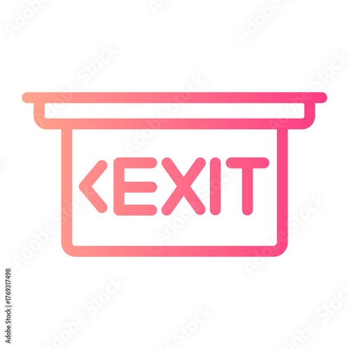 exit gradient icon