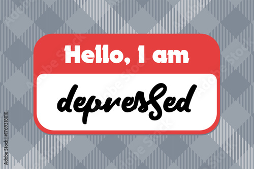 Depressed concept illustration. Depression and mental struggle.