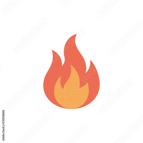 A stylized orange and yellow fire icon illustrating heat and burning energy