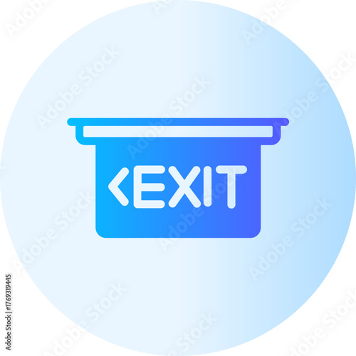 exit gradient icon