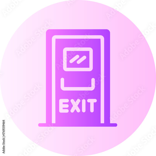 exit door gradient icon