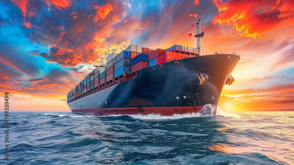 Fototapeta premium Examining the effects of increasing tariff rates on global trade and economic trade concerns
