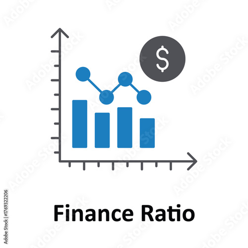Finance Ratio Vector Icon which can easily modify or edit