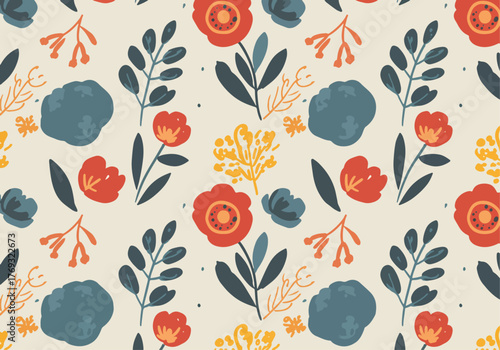 Vibrant Watercolor Floral Arrangement With Soft Hues of Pink, Orange, and Purple in Full Bloom During Spring Season