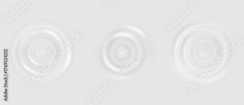 Milk wave background. Cream drop splash effect. 3d sound impact on surface. Liquid yogurt swirl ripple motion. Lotion or shampoo realistic texture with concentric circle. Spa cosmetic puddle flow.