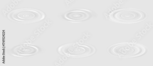 Cream drop background. Milk splash wave effect. 3d sound impact with concentric circle on surface. Liquid lotion swirl ripple motion. Yogurt puddle realistic texture. Spa cosmetic flow Illustration.