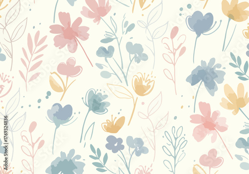 Floral decor. Original floral seamless background. beautiful ethnic and mughal art border and deigns textile digital motif