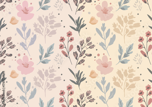 Floral decor. Original floral seamless background. beautiful ethnic and mughal art border and deigns textile digital motif