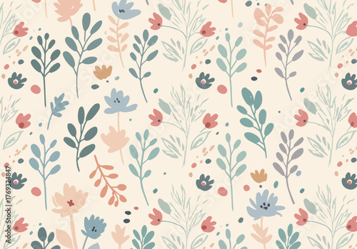 Floral decor. Original floral seamless background. beautiful ethnic and mughal art border and deigns textile digital motif